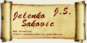 Jelenko Saković vizit kartica